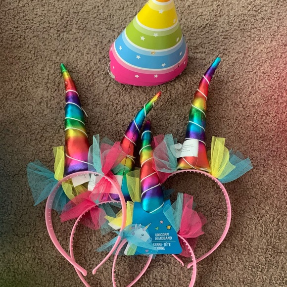 LOT OF GIRL’S UNICORN BIRTHDAY THEME - Picture 3 of 8